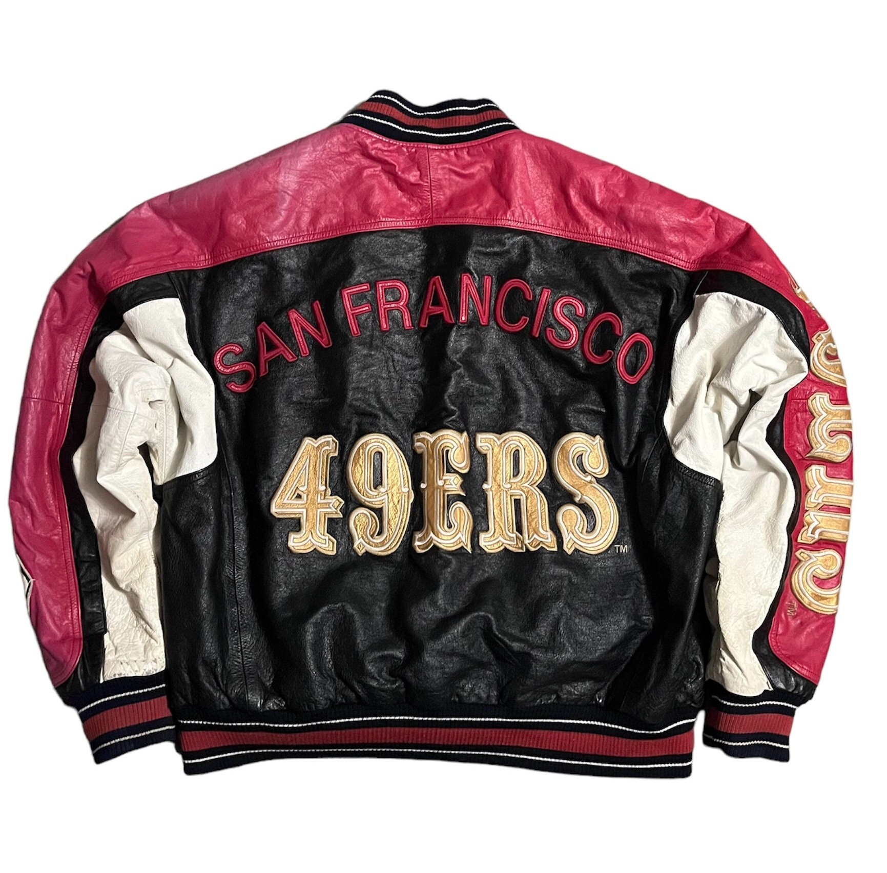 Vintage San Francisco 49ers Varsity Leather Jacket Bomber Jacket - Main Image
