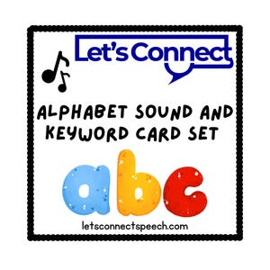 Ensemble de cartes son alphabet et mots-clés Let's Connect