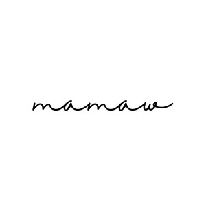 May include: Handwritten cursive script spelling out the word "mamawa".