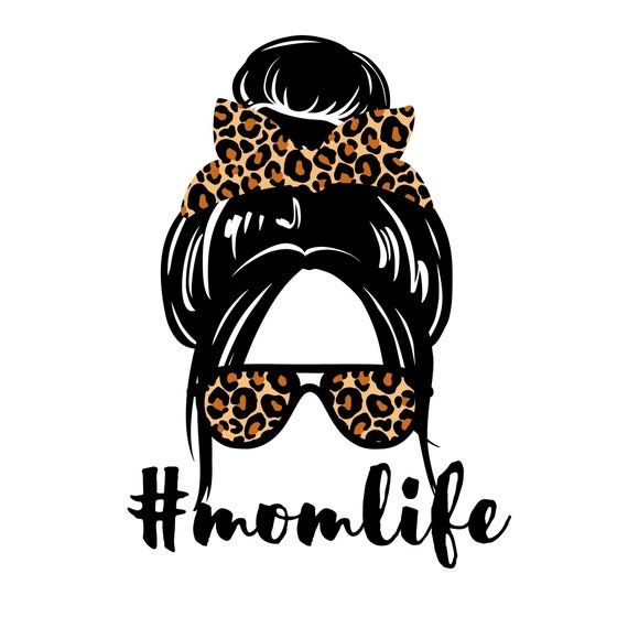 Cheetah Print Mom Life Mom Bun Hair Sunglasses Leopard | Etsy