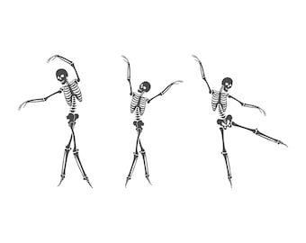Dancing skeletons - ballerina skeletons- ballerina PNG, JPG SVG- skeletons svg- svg for cricut- ballerina svg- spooky svg- dancing skeleton