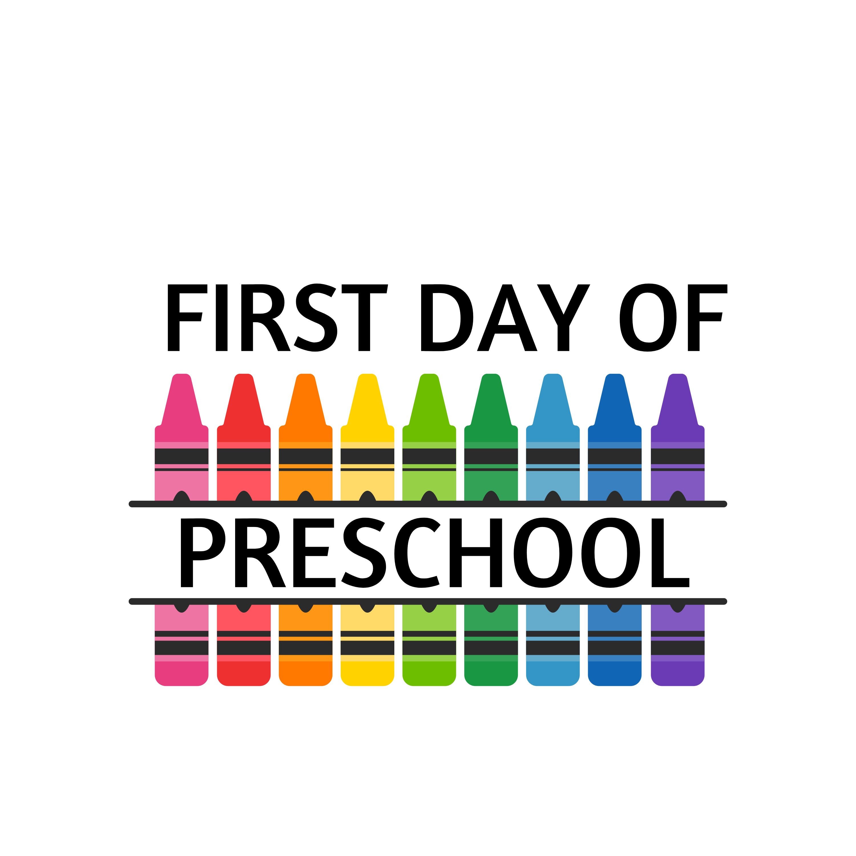 First Day of Preschool PNG, School Clipart for Shirts, Teachers, Kids