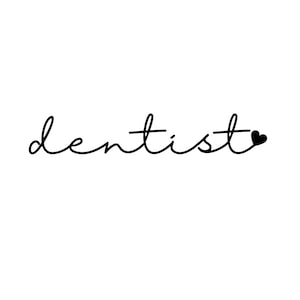 Mot de script de dentiste PNG, fichier numérique, profession, dentaire Png, populaire, best-seller, idée cadeau, dents PNG, conception PNG, conception de sublimation