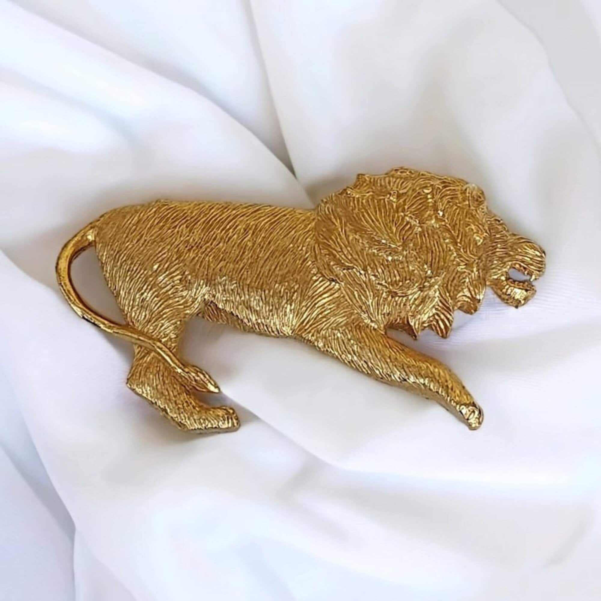 Accessocraft Large Gold Lion Head Belt vintage accessocraft ny gold toned lion heads belt buckle | eBay main image 2