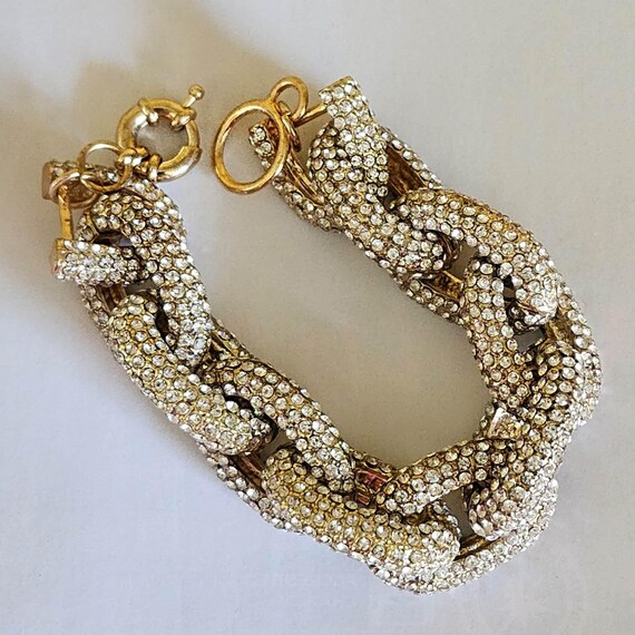 Chunky Statement Link Turquoise, Crystal, Cream G… - image 6