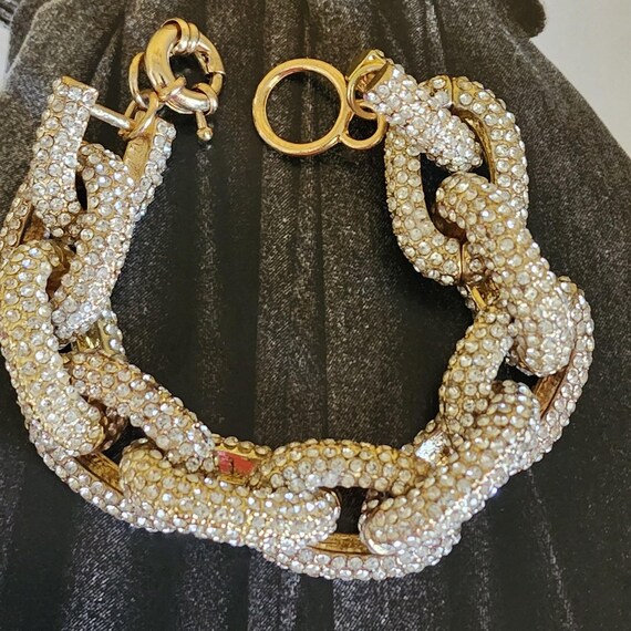 Chunky Statement Link Turquoise, Crystal, Cream G… - image 8