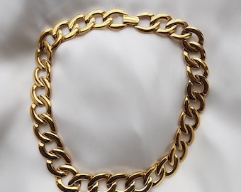 Vintage Napier Gold Plated Link Choker Necklace