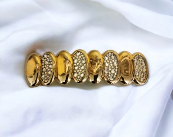 ACCESSOCRAFT NYC Signed Gold Clear Rhinestones Vintage Belt  display picture 2