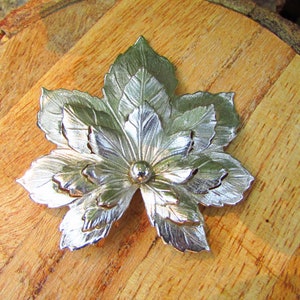 Sarah Coventry Silver Maple Leaf Brooch