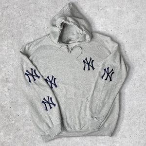 NEW YORK アメリカ国旗刺繍 グレー フーディ alexander wang - 【ラスト1点】CREWNECK PULLOVER WITH NY
