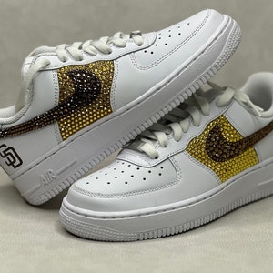 Padres Air Force Bling Tennis Shoes