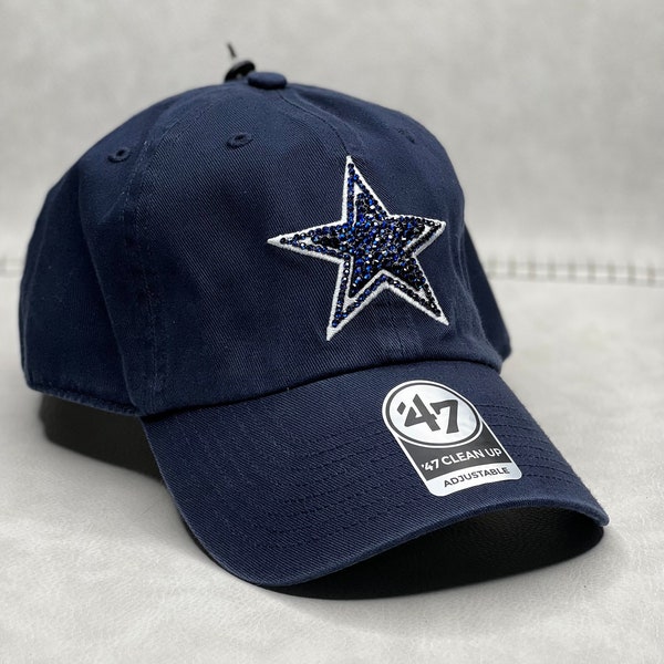 Navy Dallas Cowboys bling hat | Swarovski Crystals Sports Hat | Women's Football Hat | Rhinestone football Hat