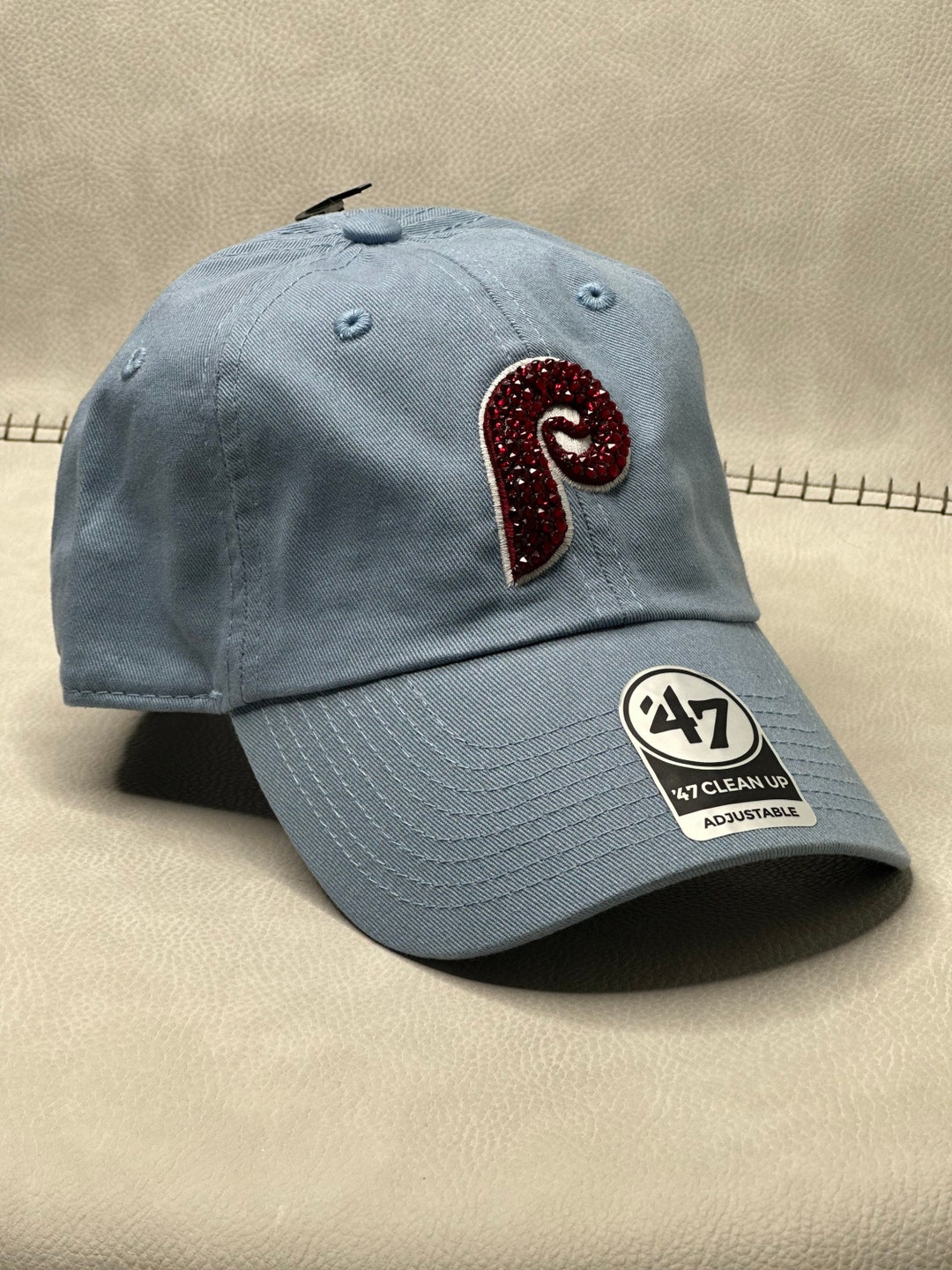 Light Blue PHI Phillies Bling Hat Crystals Sports Hat Philadelphia ...