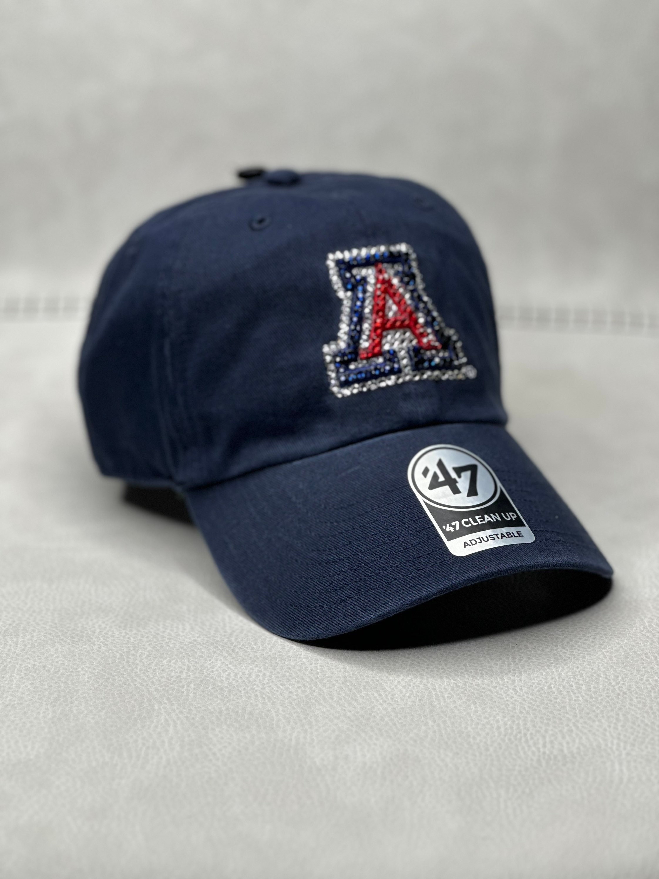 Navy University of Arizona Wildcats bling hat | Swarovski Crystals NCAA Hat | Women's Football Hat | Rhinestone football Hat