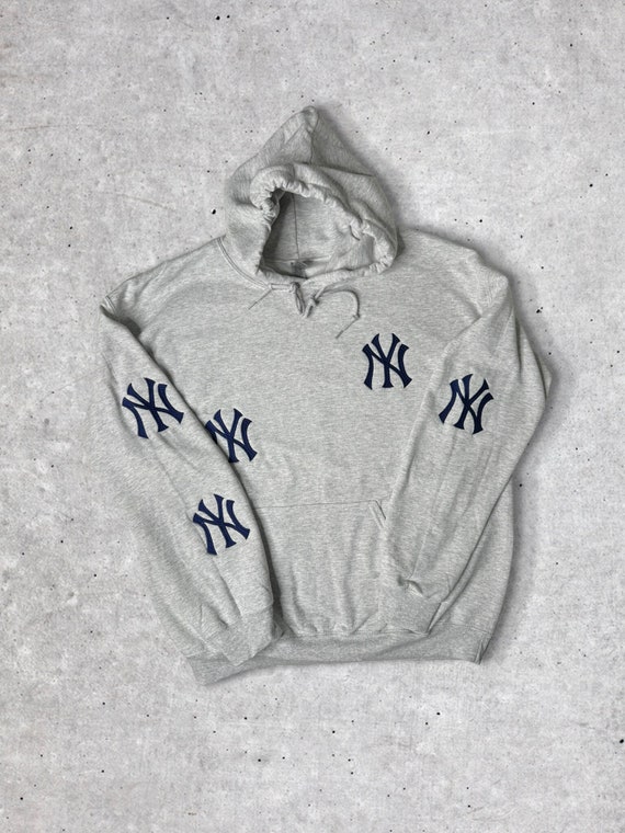 New York Gray Embroidered Sweatshirt Hoodie | New York Light New York Gray Embroidered Sweatshirt Hoodie | New York Light
