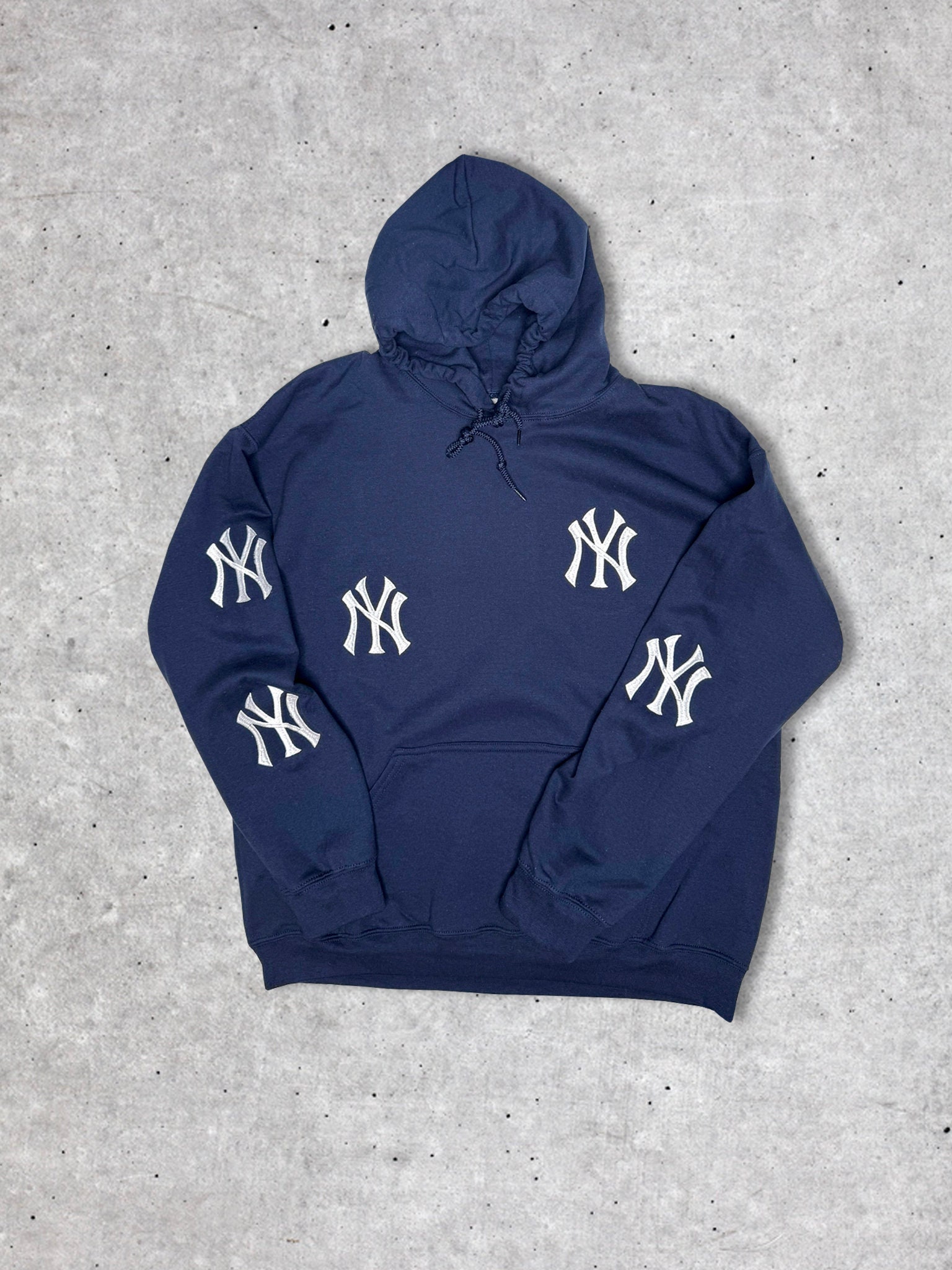 Kith for major league baseball new york yankees striped hoodie white hotsell