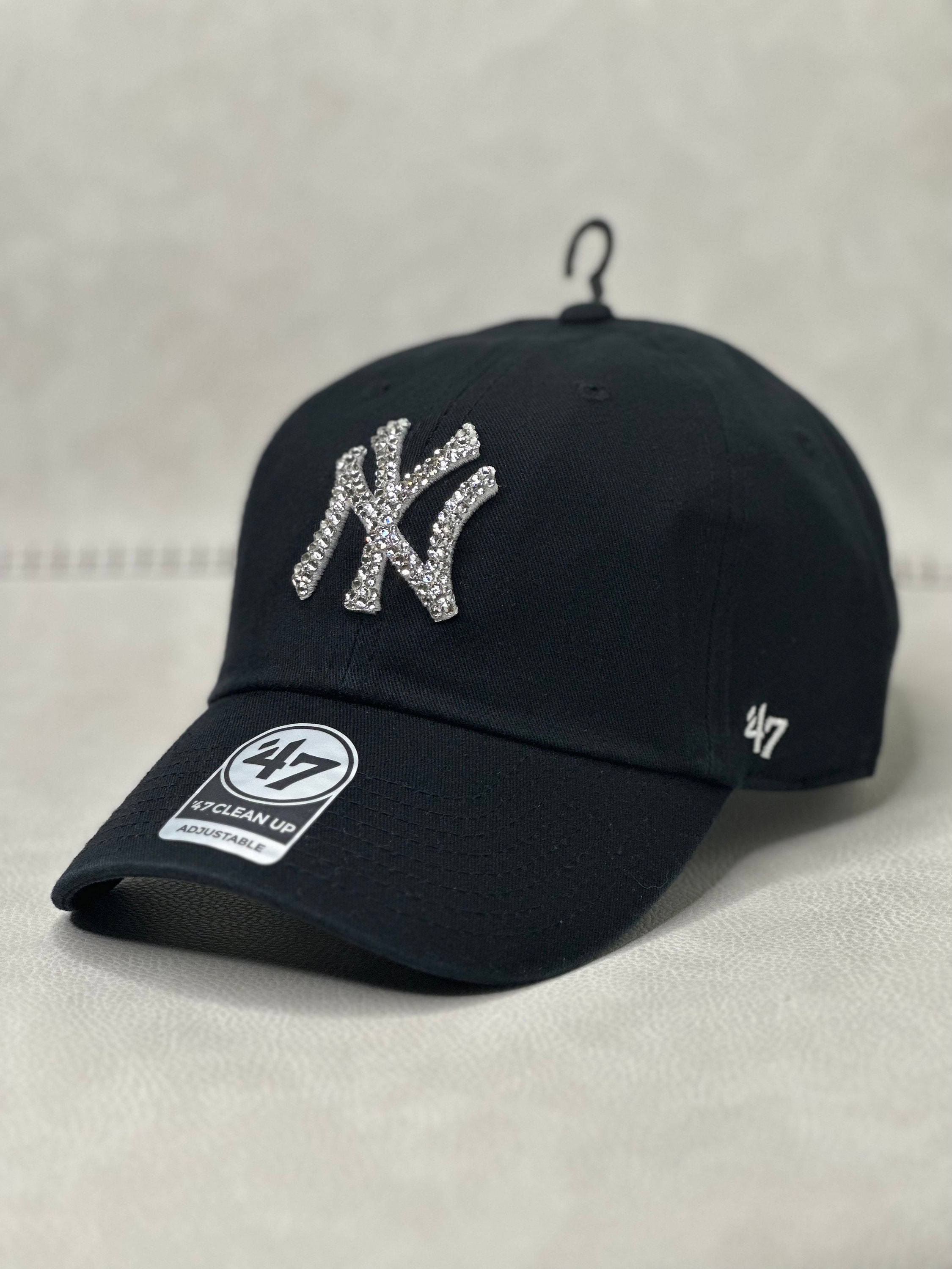 MARK＆LONA キャップ ブラック スカル ベロア スワロ ラインストーン