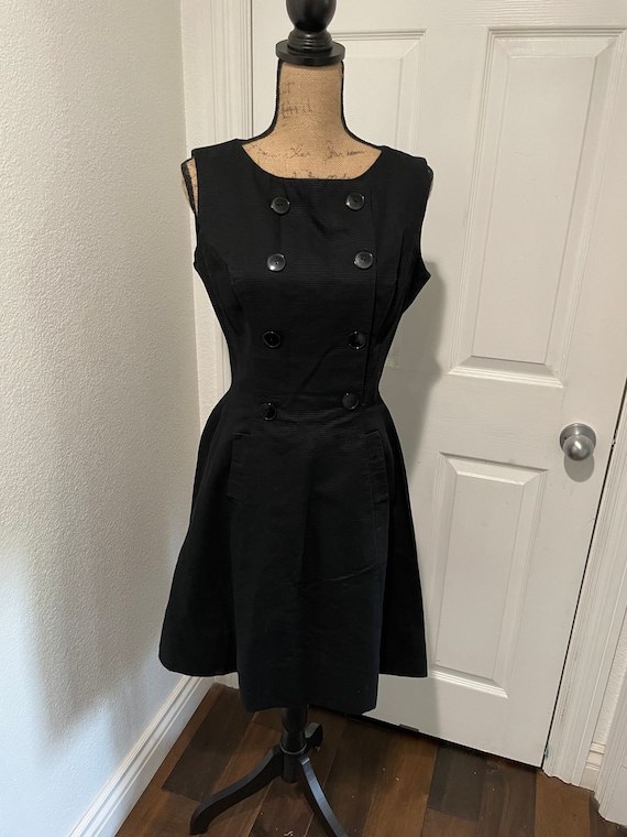 1960s black wiggle dress