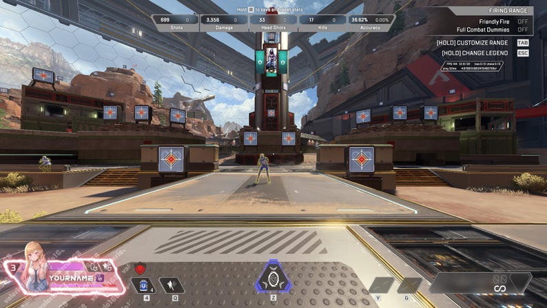 Anime Girl Animated - Apex Legends Custom Health Bar 3.0 Overlay For Streaming on Youtube, Twitch, OBS & SLOBS image 2