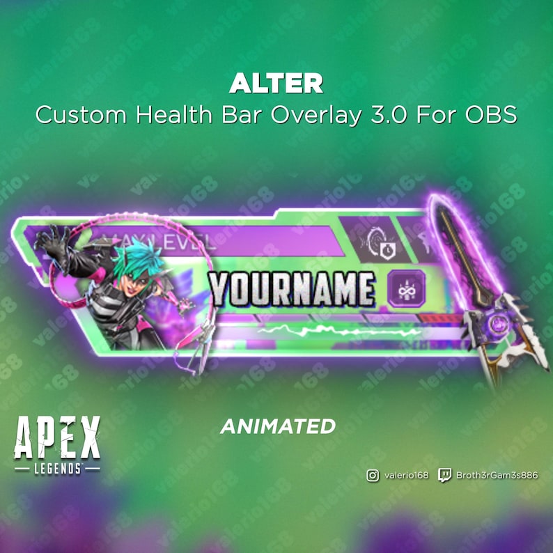 Alter Animated - Apex Legends Custom Health Bar 3.0 Overlay for ...