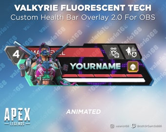 Valkyrie Animated - Apex Legends Custom Health Bar 2.0 Overlay For Streaming on Youtube, Twitch, OBS & SLOBS