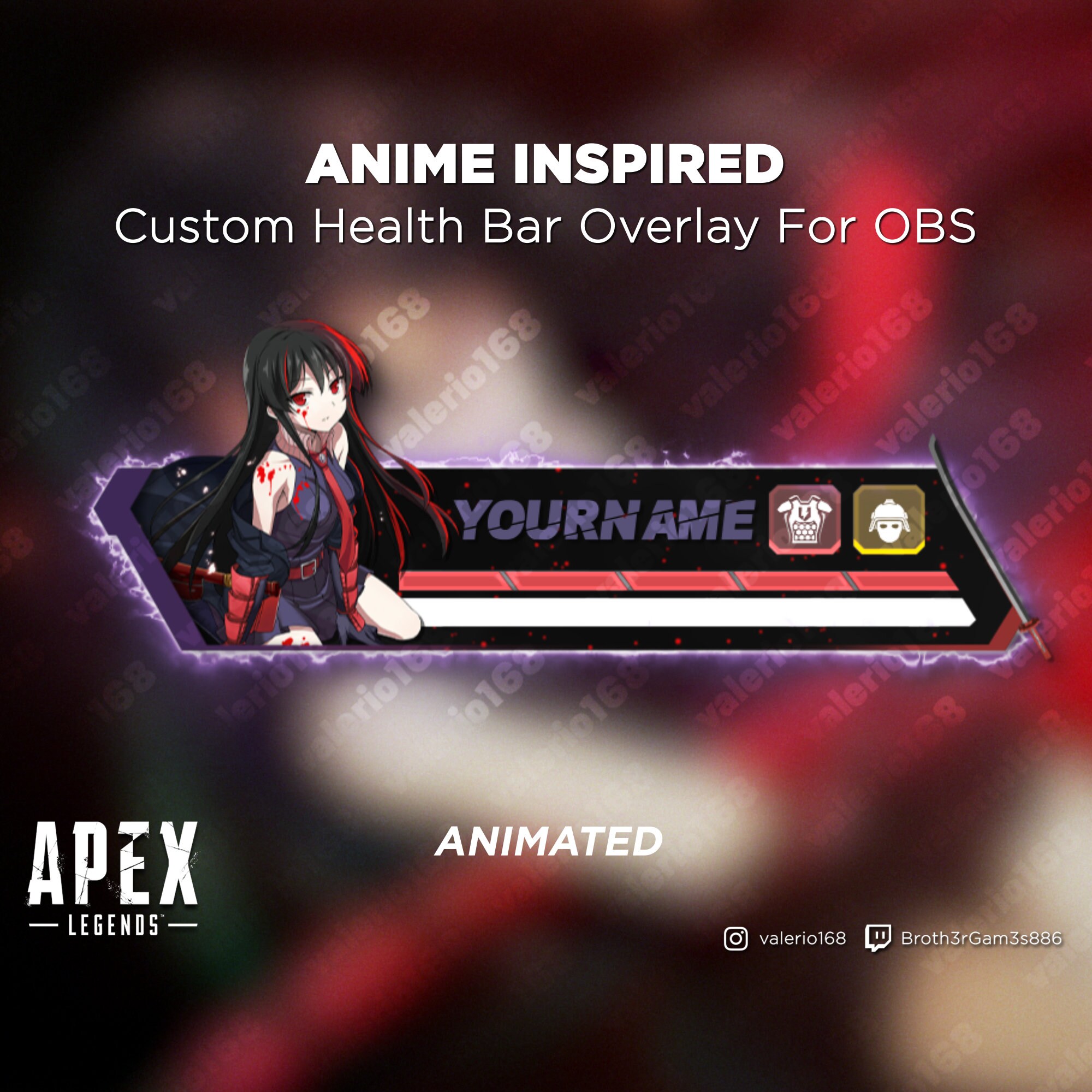 Anime Girl Animated Apex Legends Custom Health Bar Overlay - Etsy Anime Girl Animated Apex Legends Custom Health Bar Overlay - Etsy
