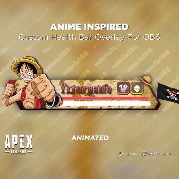 Anime Animated - Apex Legends Custom Health Bar Overlay For Streaming on Youtube, Twitch, OBS & SLOBS