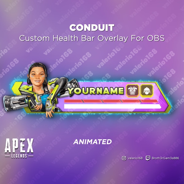 Conduit Animated - Apex Legends Custom Health Bar Overlay For Streaming on Youtube, Twitch, OBS & SLOBS