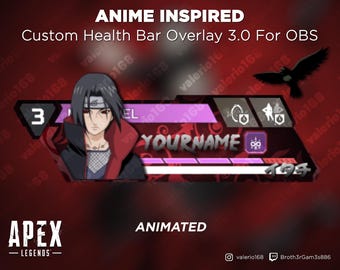 Anime Animated - Apex Legends Custom Health Bar 3.0 Overlay For Streaming on Youtube, Twitch, OBS & SLOBS