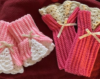 Victorian Style fingerless gloves wrist arm Warmers pdf pattern
