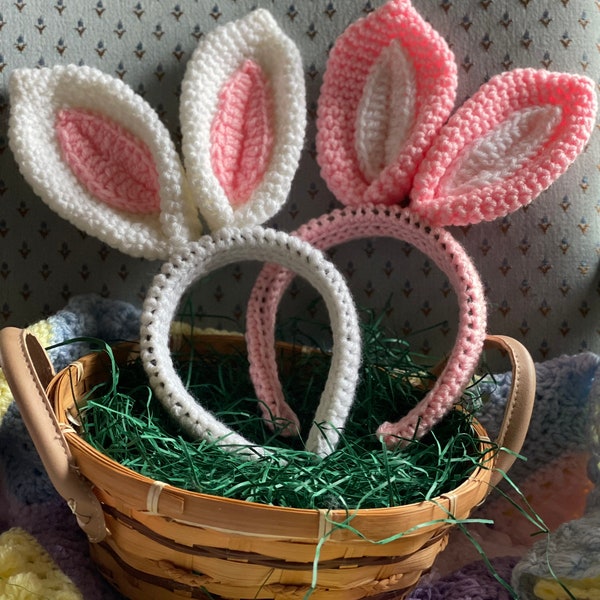 Crochet Bunny Ears headband