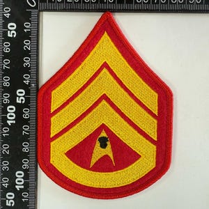 SFMC (E-6) Staff Sergeant rank set (2) for dress blue tunic.