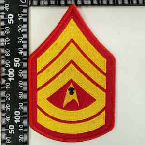 SFMC (E-7) Gunnery Sergeant rank set (2) for dress blue tunic.
