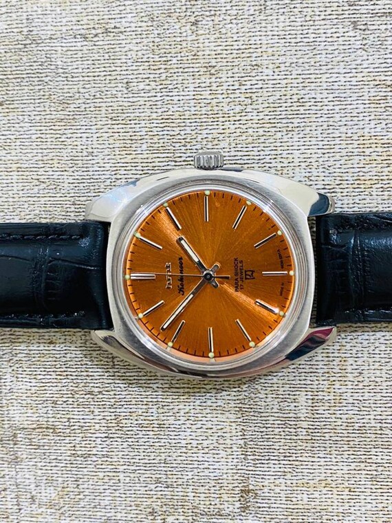 Vintage Hmt Kohinoor Orange Dial Mechanical Manua… - image 7