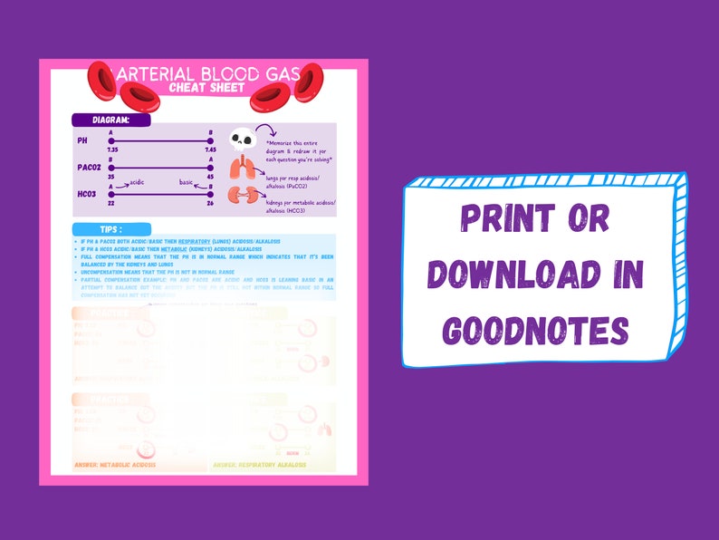 Abg Template.pdf ABG Acid Base Gas Arterial Blood Gases Abgs Acid-base Balance Worksheet ...