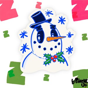 Sparkle Snowman sticker | Snowman sticker| Christmas sticker | Xmas sticker | Winter sticker | Holiday sticker