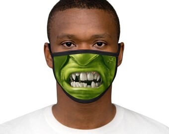 Green Monster Mixed-Fabric Face Mask