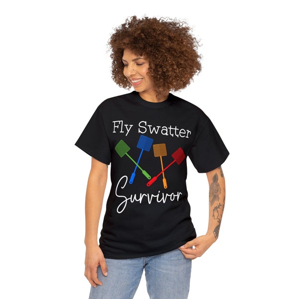 Fly Swatter Survivor Unisex Heavy Cotton Tee