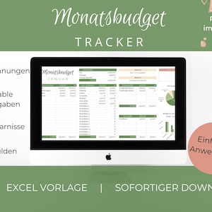 Monthly budget planner Excel / household book /German