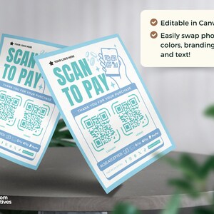 Scan to Pay Template Sign, Ways to Pay Template, QR Code Template ...