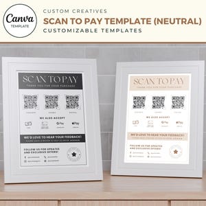 Scan to Pay Template Sign, Ways to Pay Template, QR Code Template ...