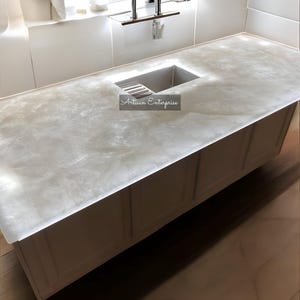 White Quartz Countertop Slab: Natural Gemstone Kitchen & Bathroom Decor