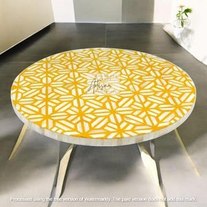 Handgefertigte Knochen Inlay Couchtisch Top - 30 &quot;runden Mittelstück