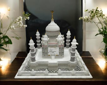 8インチ ホワイト マーブル レプリカ タージ マハル ミニチュア