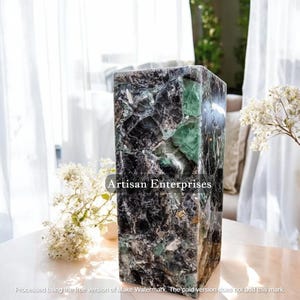 Unique Fluorite Stone Lamp Handmade Fluorite Lamp Unique Natural Fluorite Gemstones Living Room Table Lamp Bed Side Nightstand Home Decors