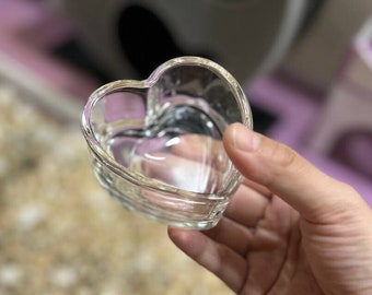 Glass Heart Ceramic Water Bowl Food Bowl Water Dish Food Dish candle holder for hamster rat mice mouse guinea pig rabbit Chinchilla