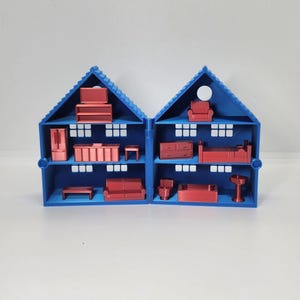 Dollhouse with Accessories, Tiny Dollhouse, Dollhouse, Polly Pocket House, Tiny House, Play House, Gifts for Kids