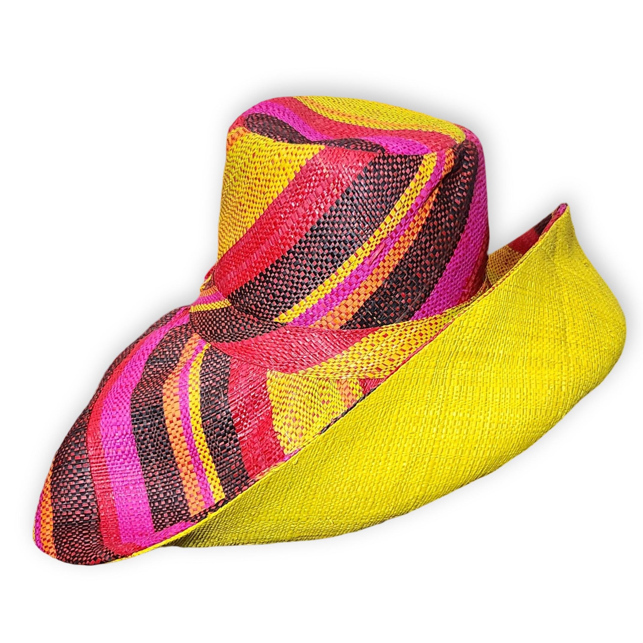 Handwoven Madagascar Raffia Sun Hat: Wide Brim, Packable  display picture 1