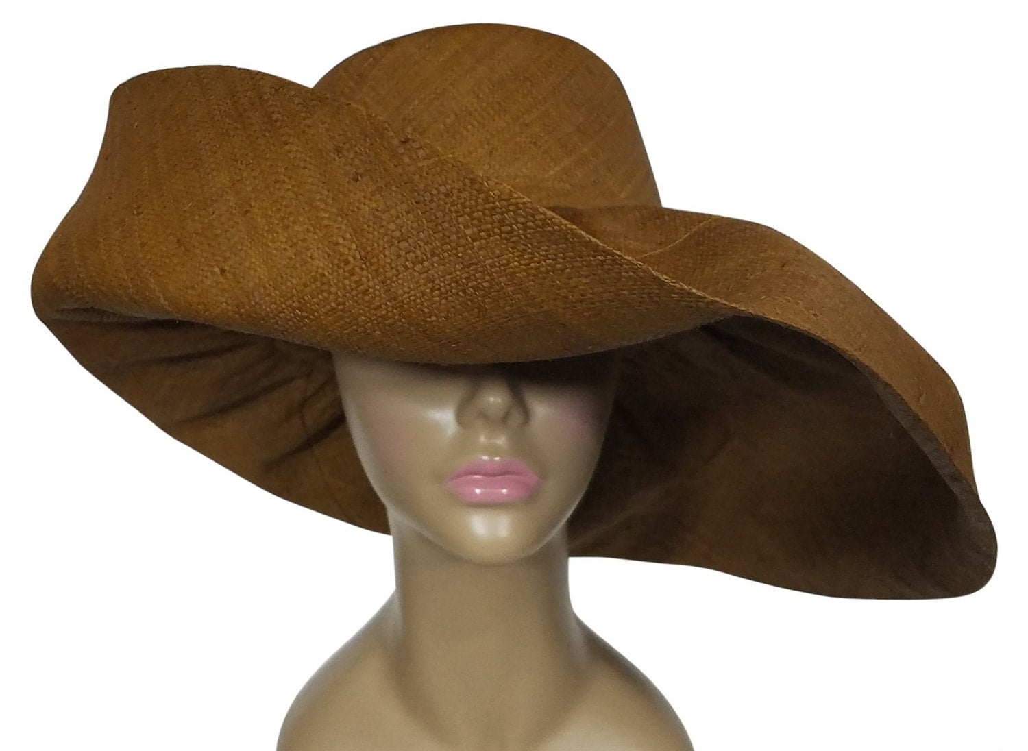 Brown Woven Raphia Straw Sun Hat - made from Madagascar Woven Sun Hat – CanyonLeaf main image 2