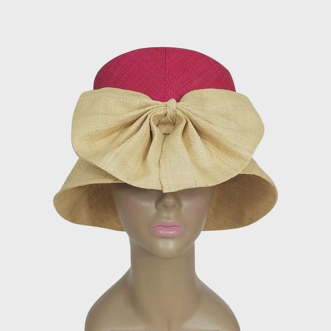 Bow•Accent Bucket-Style HaT~ Made In Madagascar~`• Cara 3 main image 2